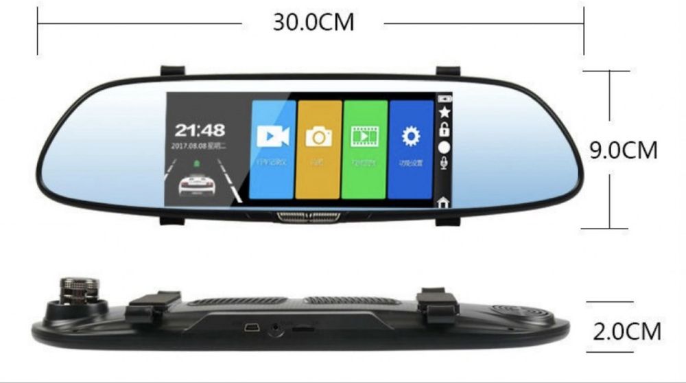 Видеорегистратор-огледало с камера за задно виждане К555 – AC84
