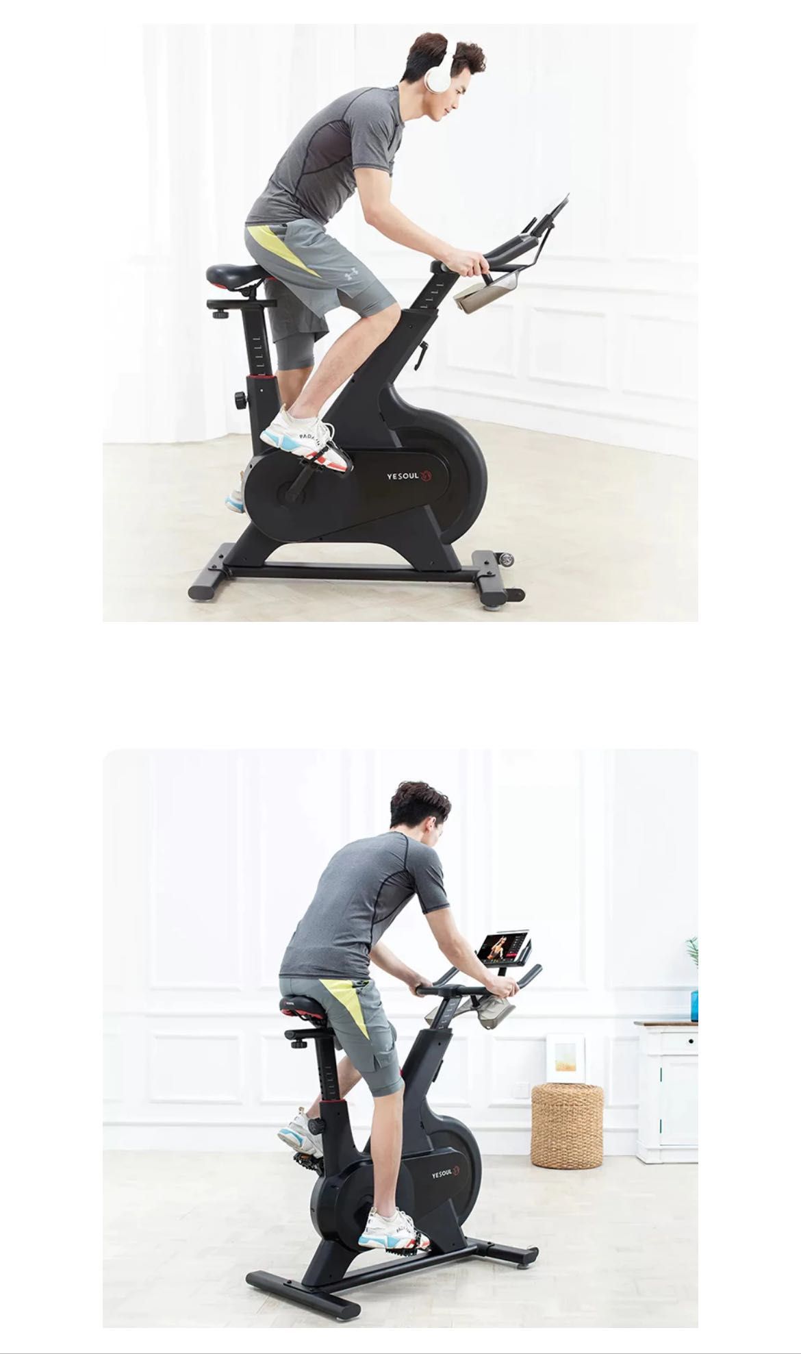 Bicicleta spinning smart Yesoul M1, rezistenta magnetica, bluetooth
