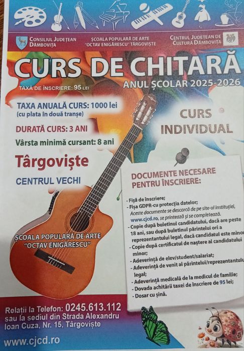 Curs chitara la Centrul Județean de Cultura Dambovita
