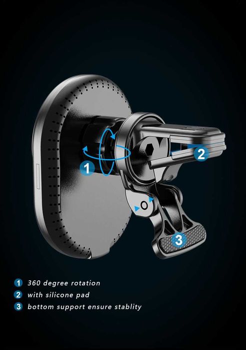 Incarcator Fast Wireless Charging Auto Magsafe Magnetic 15W Fast Charg