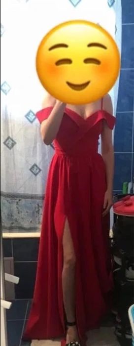Rochie rosie eleganta