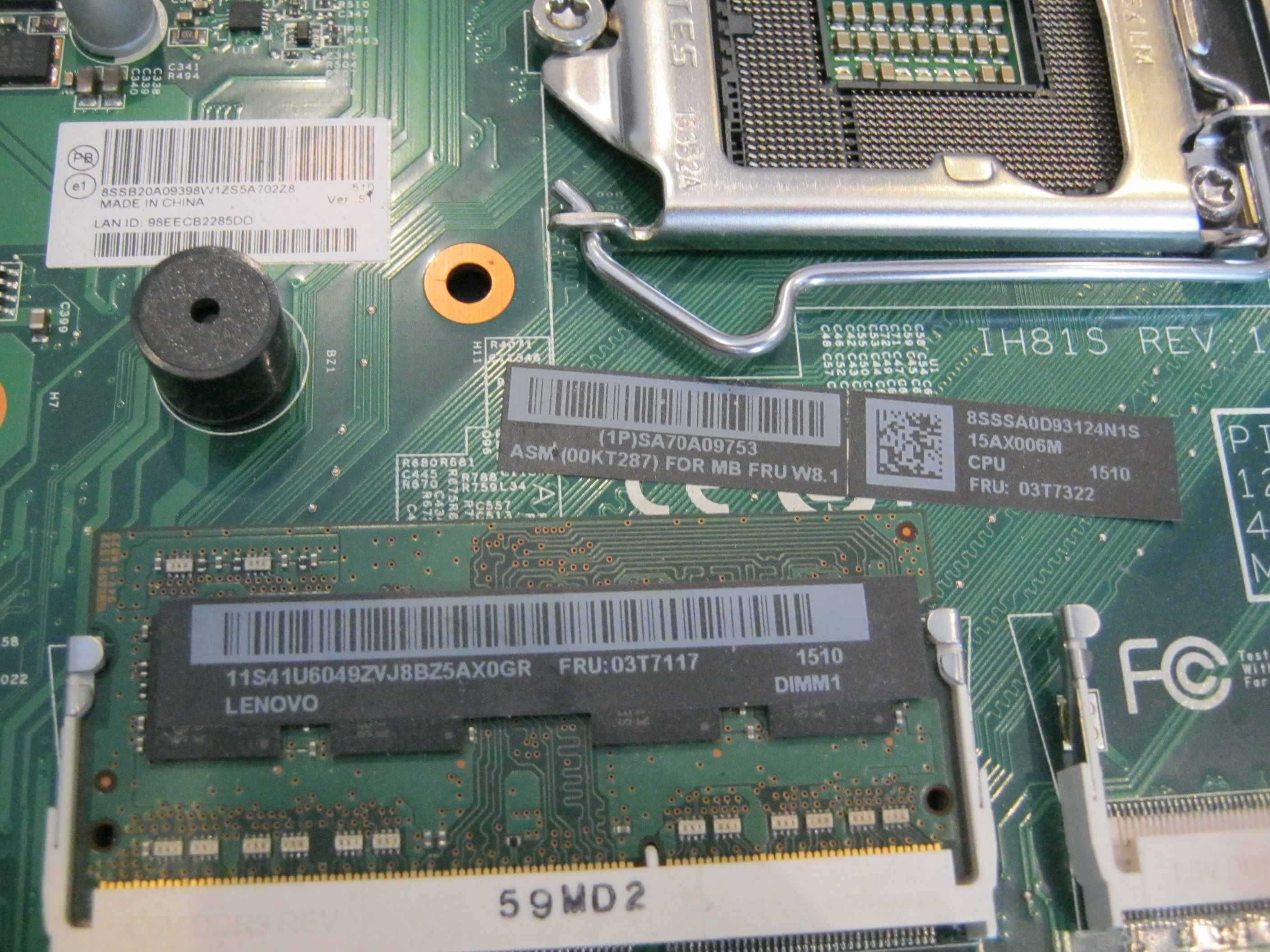 Placa de baza Lenovo AIO ThinCentre M73Z