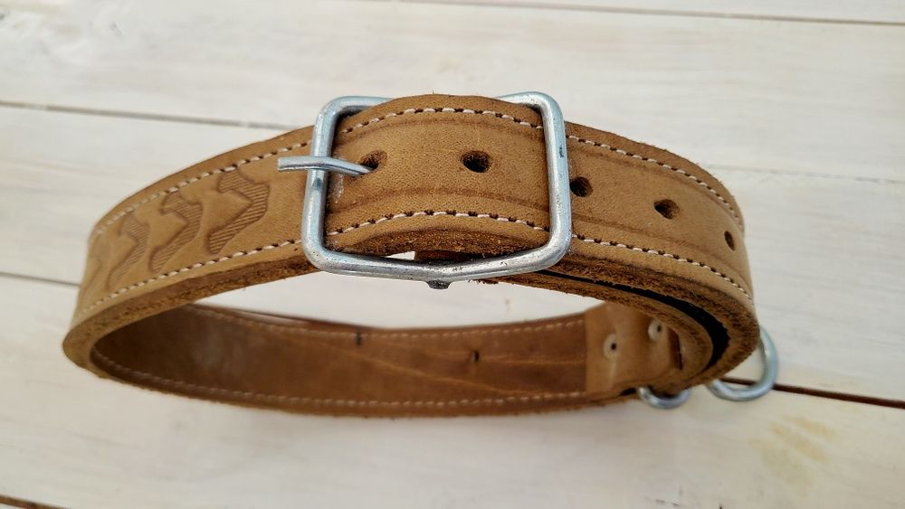 Zgarda din piele câine adult,noua!