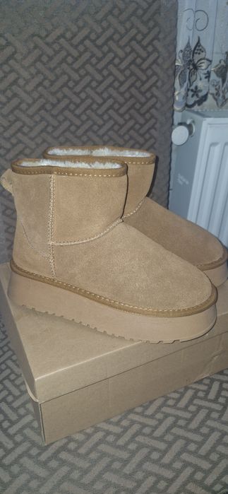 Ghete tip ugg-piele naturală,mărimea-38