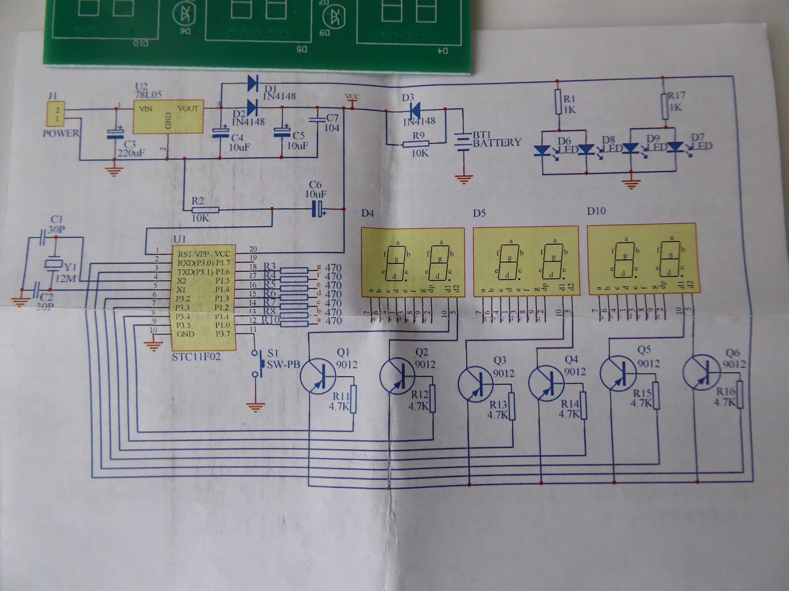 Kit ceas electronic DIY, montaj educational, hobby