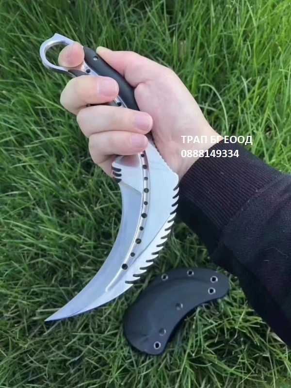 Тактически нож Karambit Карамбит с полимерна кания Тод Бег Full Tang