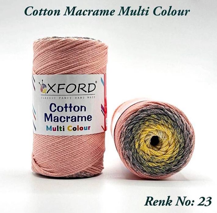 Oxford cotton macrame
