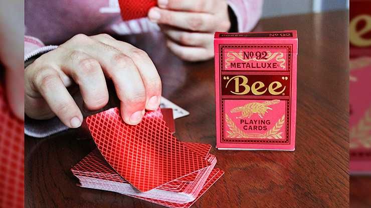 Carti de joc premium Bee Red/Blue Metalluxe by USPCC