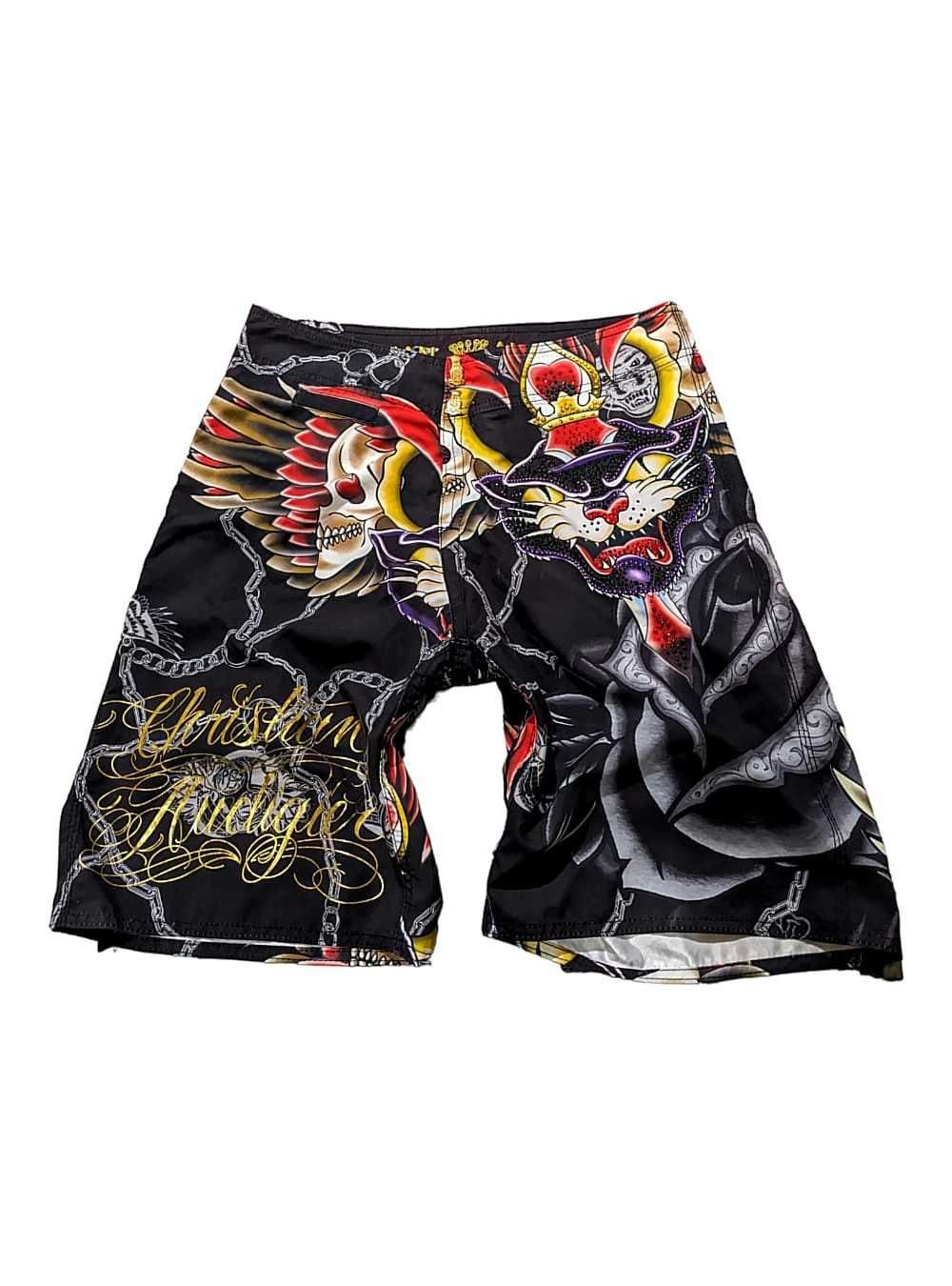 pantaloni scurti sorts plaja baie ed hardy christian audigier y2k rare