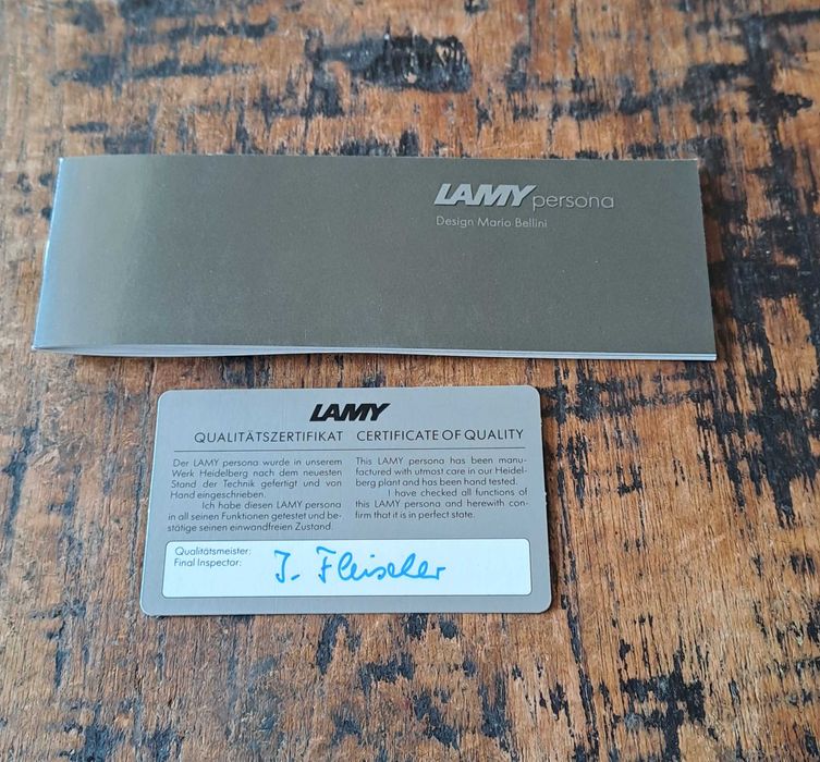 химикалка Lamy Persona twist титаниева с позлатени части, модел 220