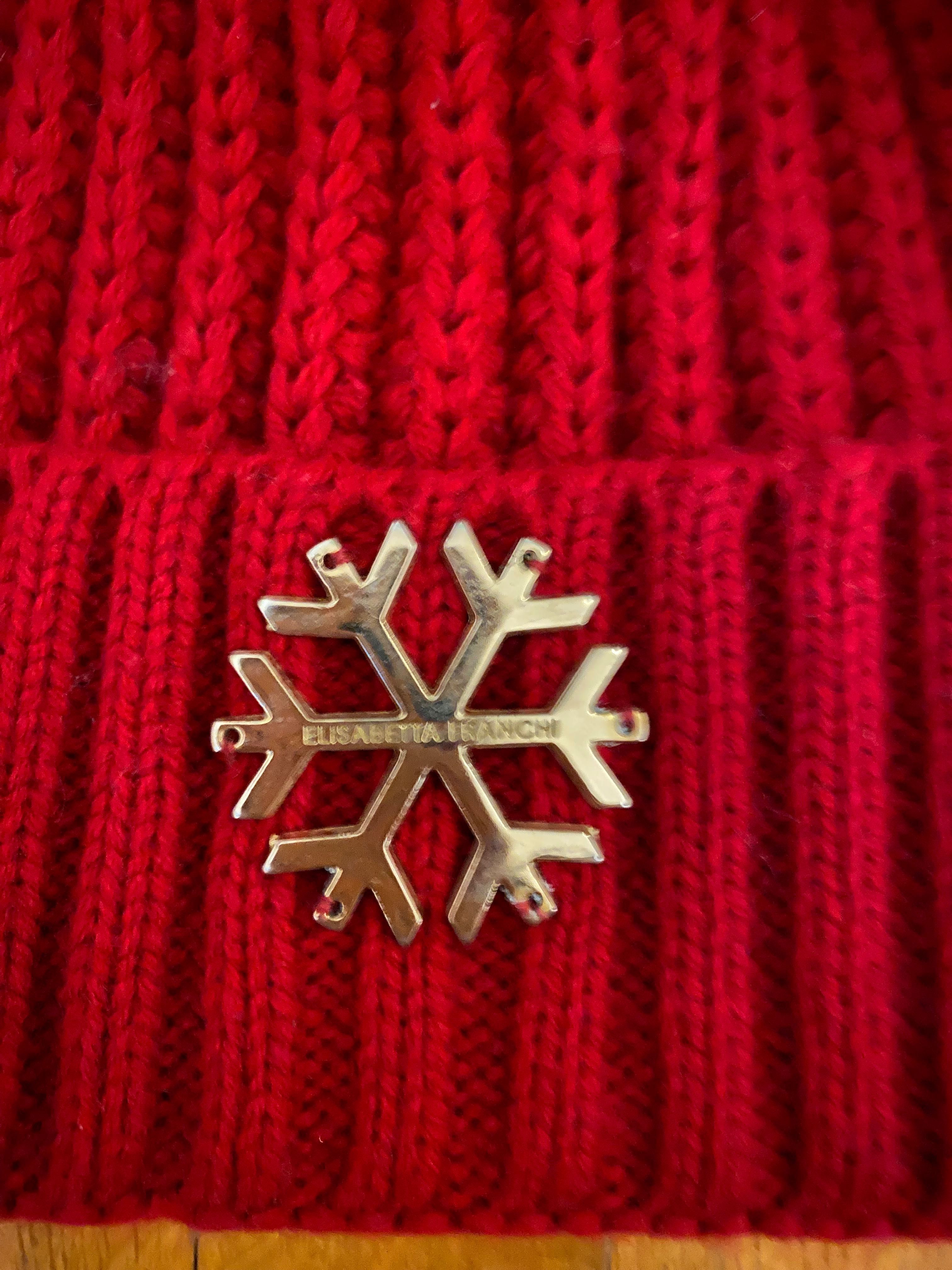 Зимна шапка с пух Elisabetta Franchi