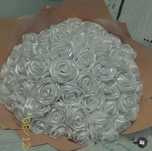 розы из атласных лент