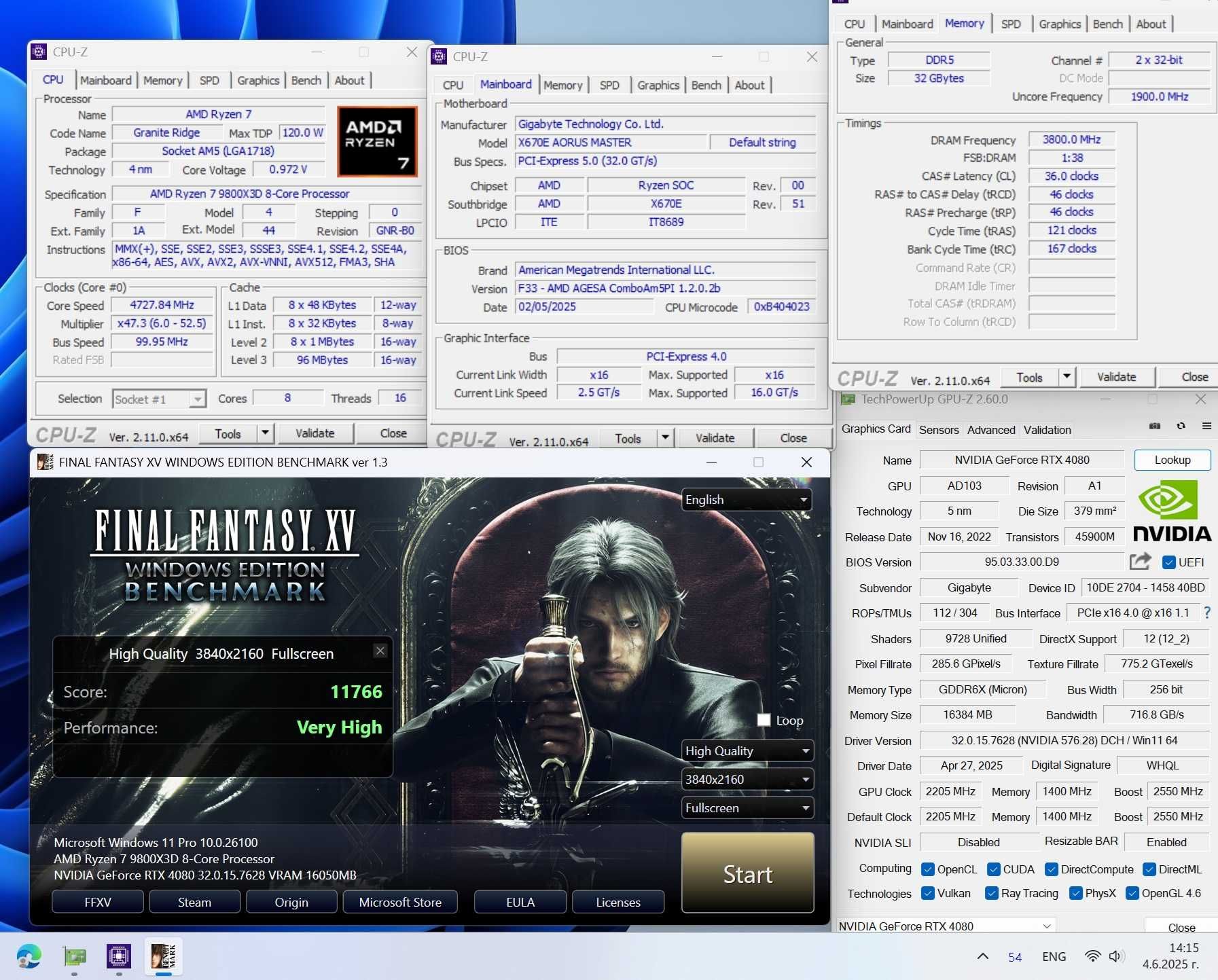 RTX 4080 16GB Gigabyte Aorus Master