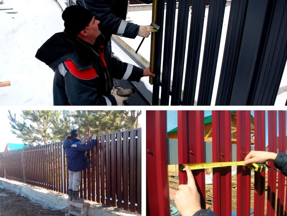Монтаж Установка заборов ограждении 3д сетка штакетник жалюзи ДПК МПК