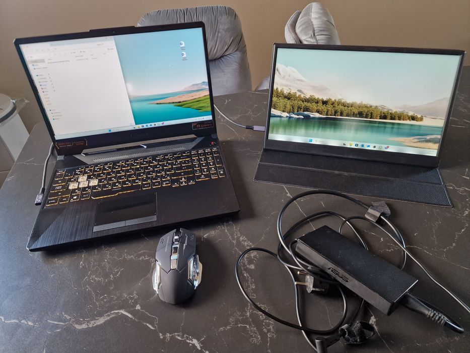 Asus TUF A15,15.6", Ryzen 5800H, RTX 3060,32Gb,QHD, 1TB NVME + монитор