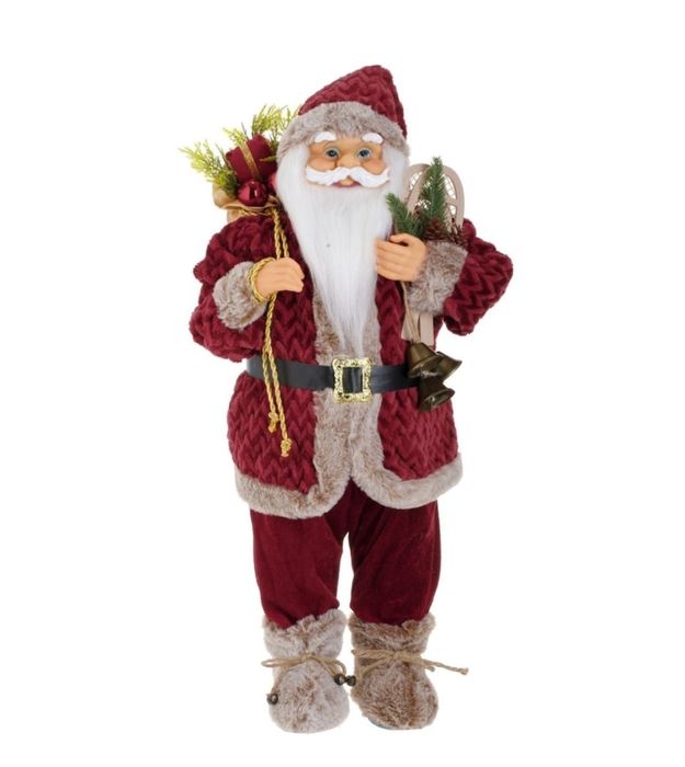Коледна фигура на Дядо Коледа, Реалистична, Пластмаса, Полиестер, 60 с