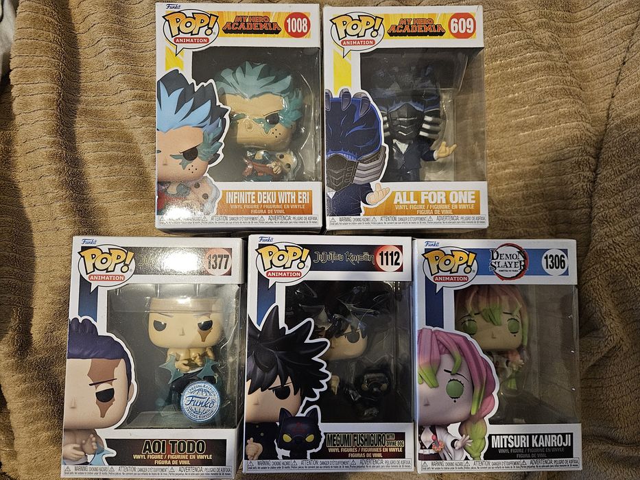 Funko pop jujutsu kaisen, Demon slayer,  my hero academia