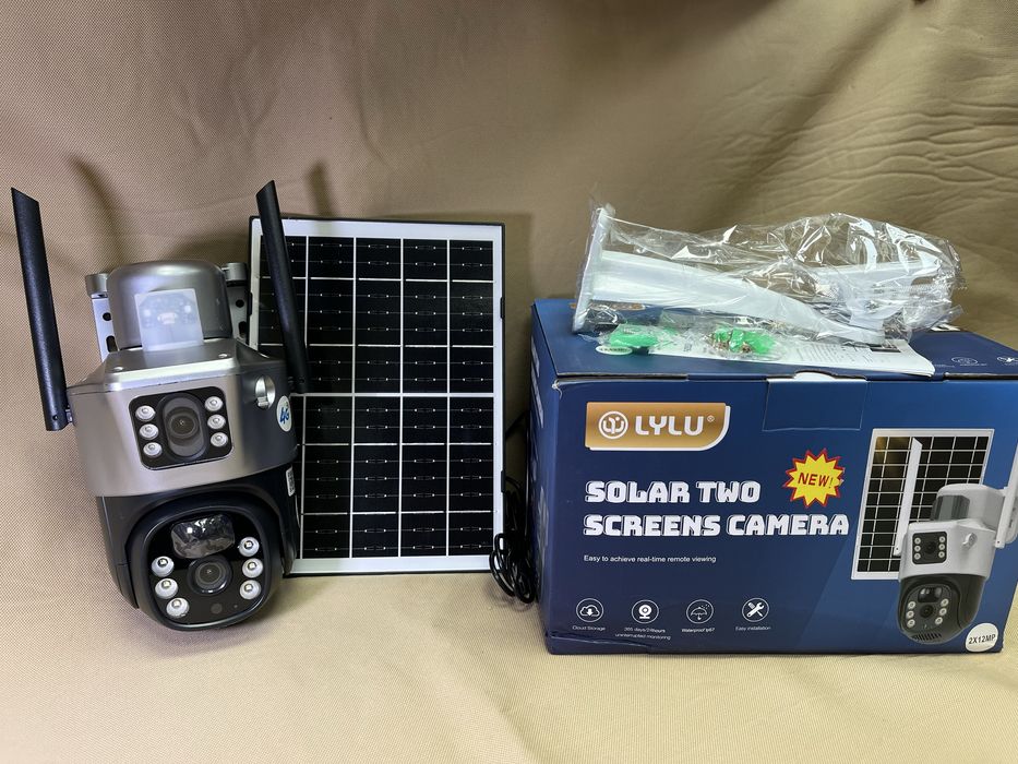 4G Соларна Двойна Камера LYLU  12 mpx 4G Сим карта безжична kamera sim