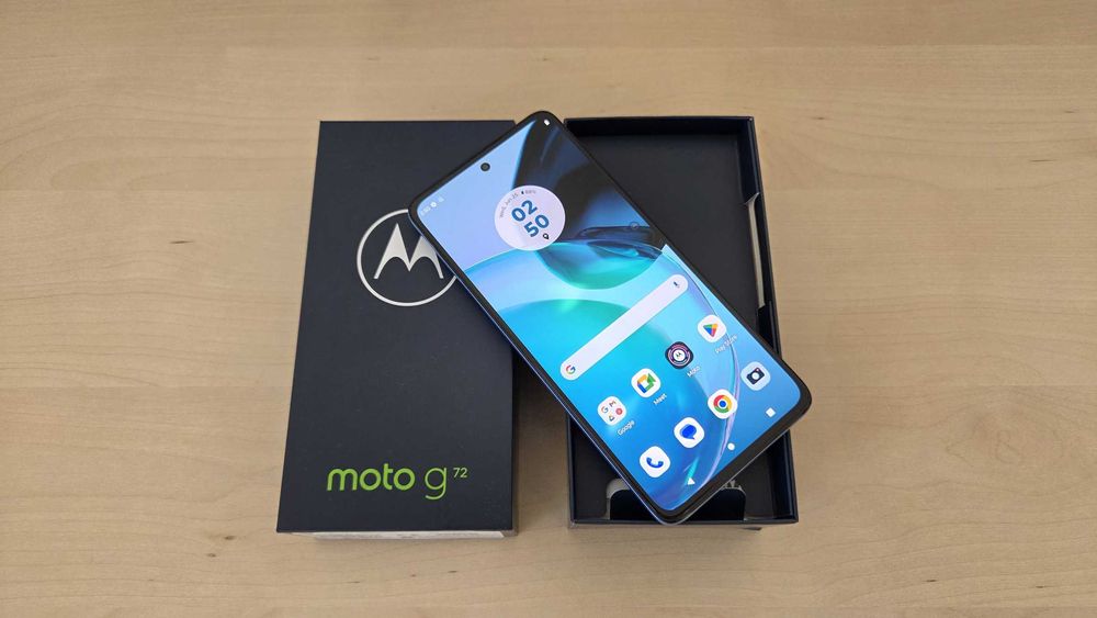 Telefon Motorola Moto G72 128GB 8GB RAM Polar Blue OLED 120Hz Ca Nou