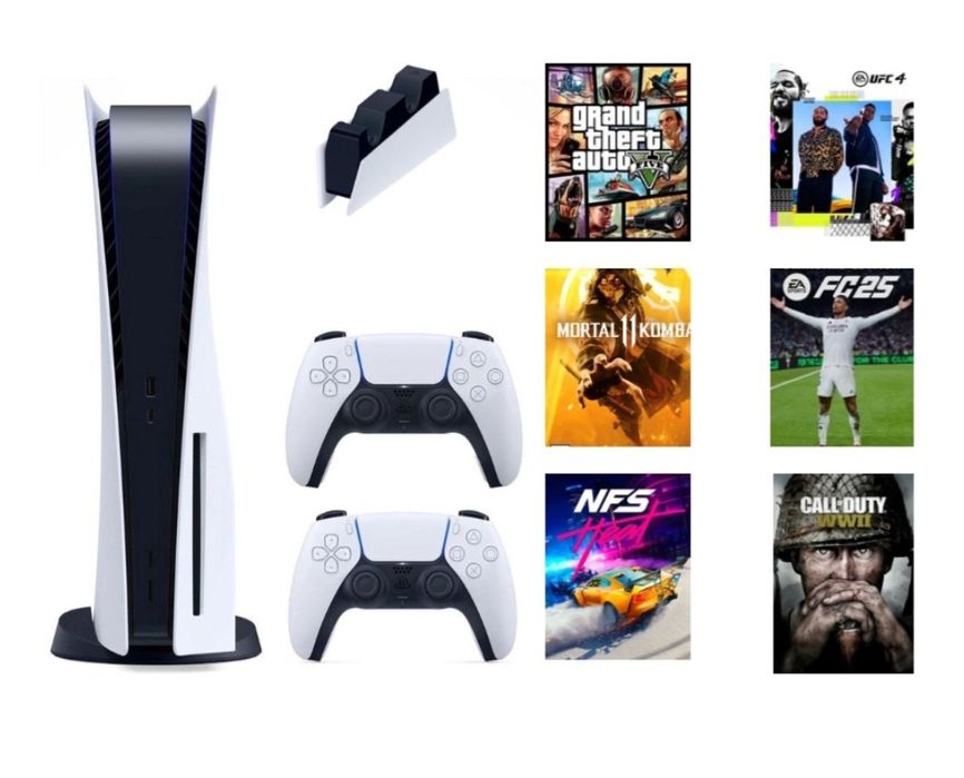 Пс 5, с 6 играми