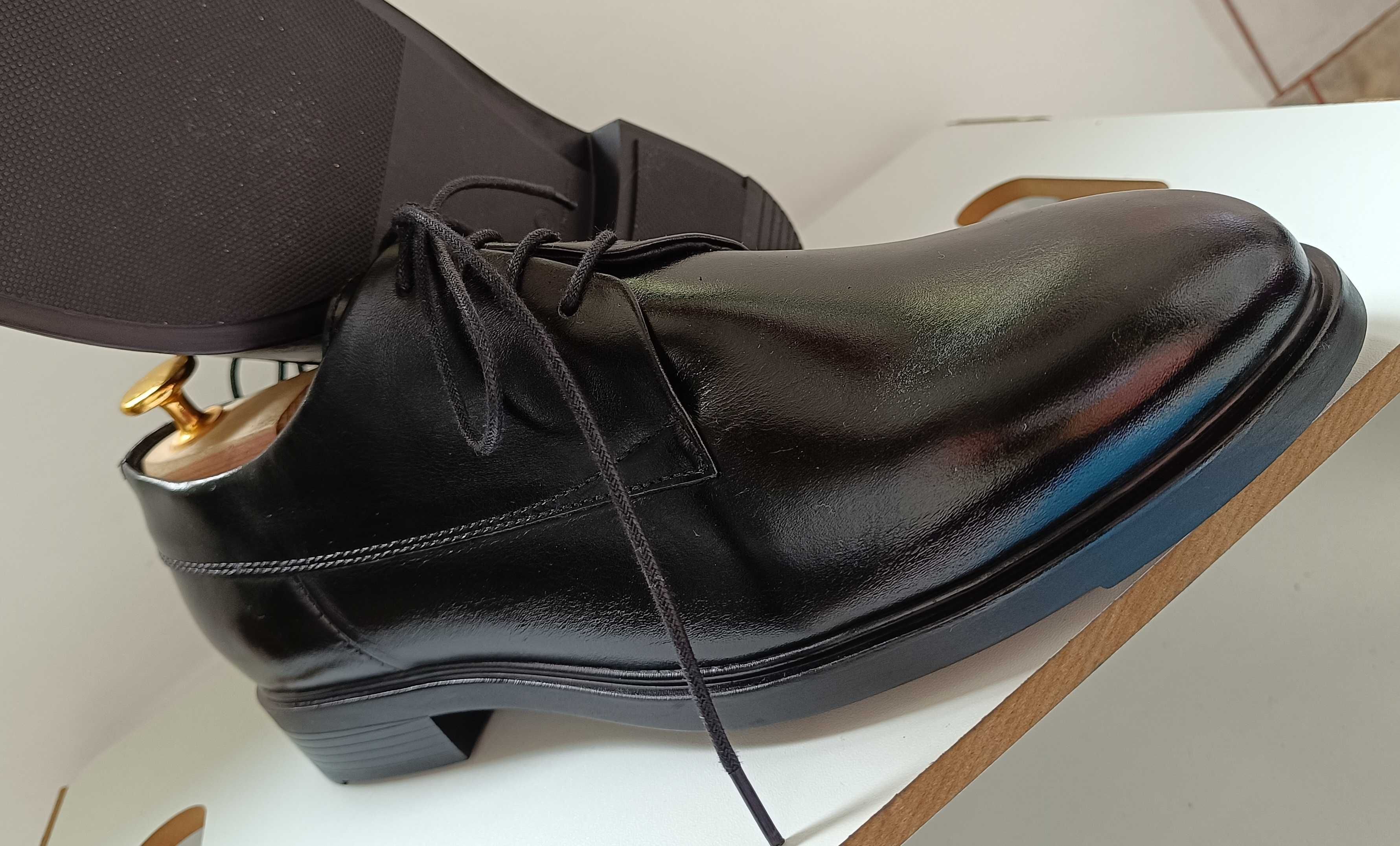 Pantofi derby 42 plain toe premium Shoe The Bear NOI piele naturala