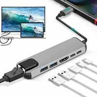 Адаптер type-c к usb 3.0 сетевая Рабочая карта HDTV 6 в 1 usb