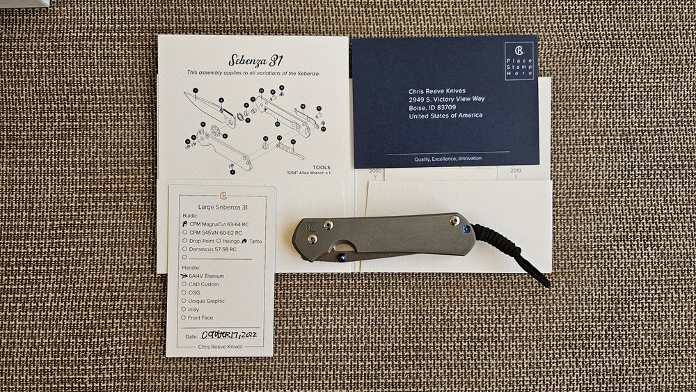 Сгъваем нож Chris Reeve Sebenza 31 tanto