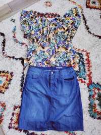 Set Fusta blugi și cămașa H&M mărimea 36-38