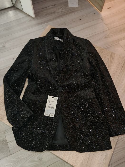 Sacou paiete Zara negru