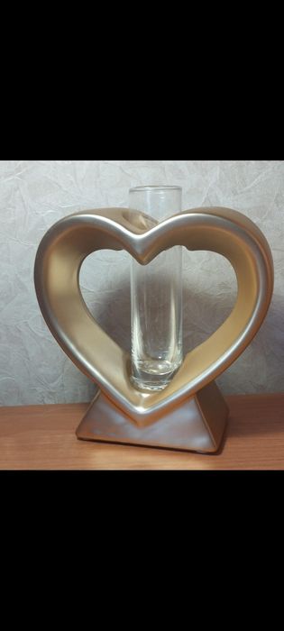 Сердце.Ваза./Подсвечник.Из керамики.