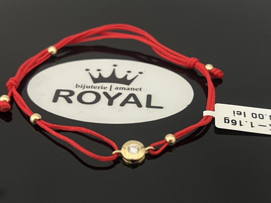 Bijuteria Royal CB : Bratara aur 14k copii cu snur 1,16gr