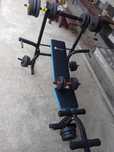 Banca fitness+set gantere 30kg