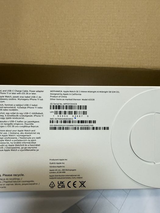 Apple watch SE 3 44mm 2 години гаранция