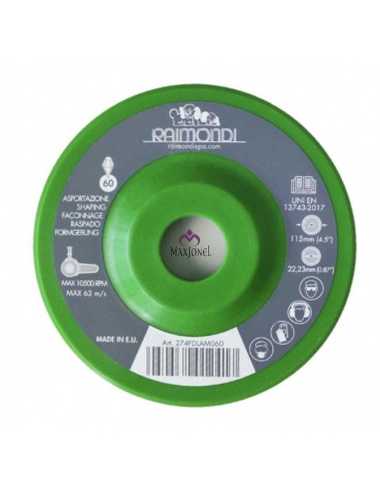 Disc diamantat lamelar slefuire placi granulatie 60 Ø115mm Raimondi
