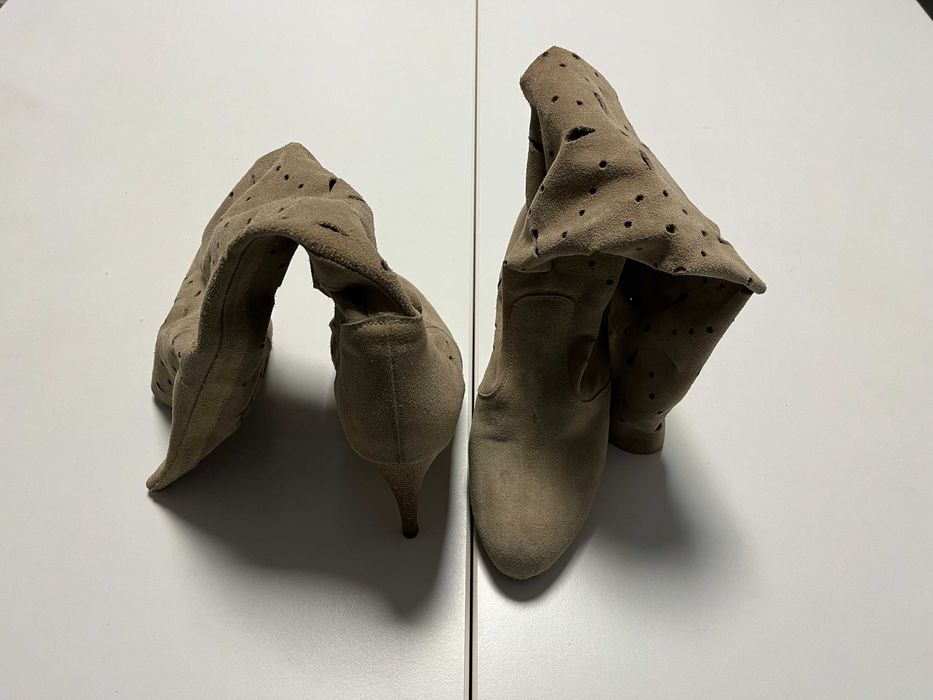 Cizme inalte Benvenuti piele intoarsa, marime 39