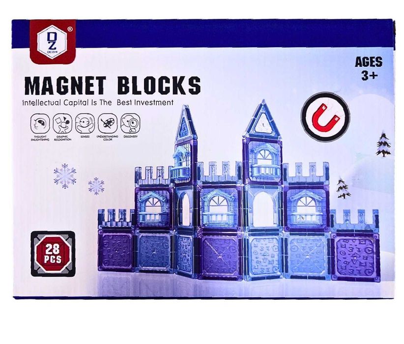 Голям 3D Цветен Магнитен конструктор MAGIC MAGNETIC BLOCKS