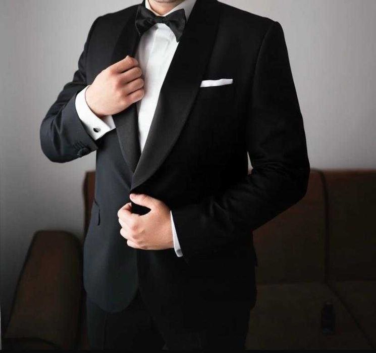 Sacou de mire elegant negru, mărimea 52 / L, purtat o dată