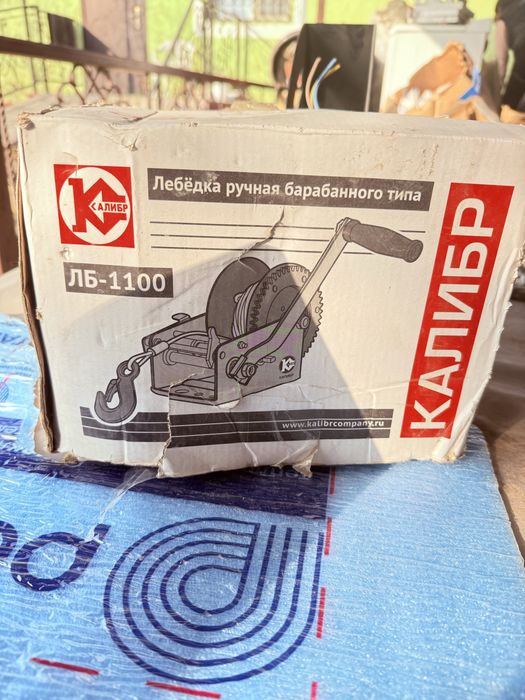 Ручная барабанная лебедка КАЛИБР ЛБ-1100.