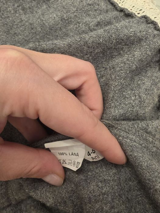 Rochita de lână INimioara, 4-5 ani (verificati masuratorile)