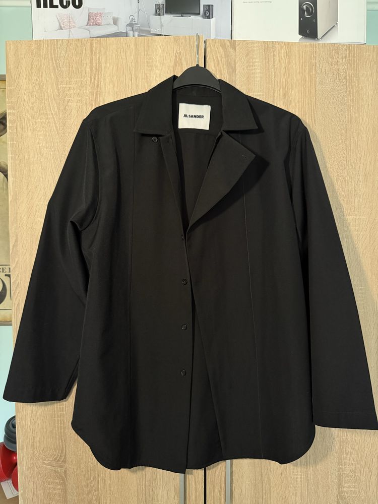 Camasa asimetrica tip Overshirt din lana - Jil Sander - marime L
