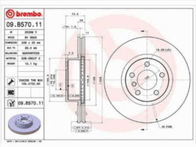 Диск тормозной перед  Bmw X3