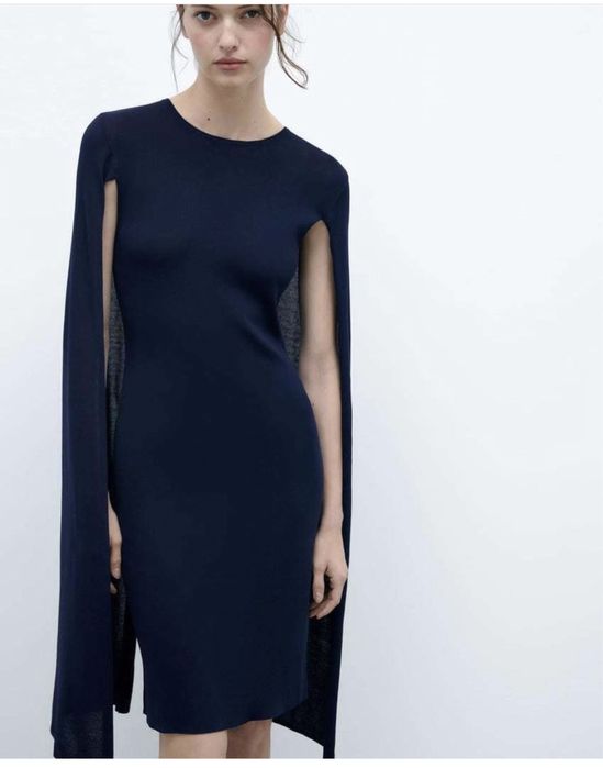 Rochie Zara eleganta mâneci capa marime S M L