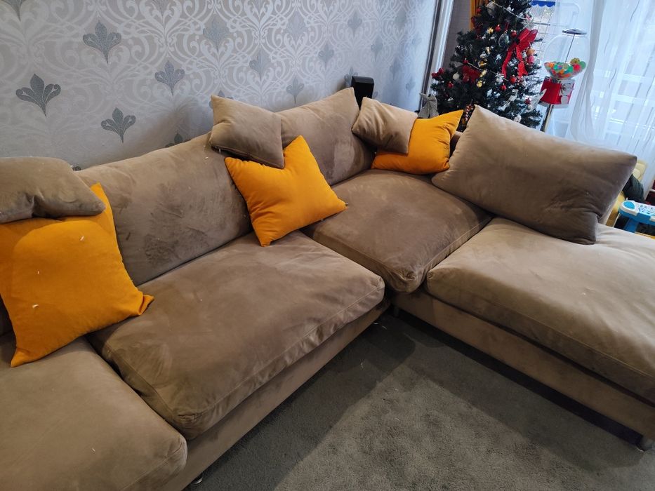 Диван от гъши пух и плюш 325/220