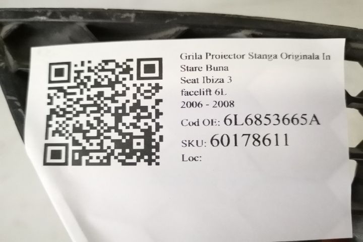 Оригинална Ляв Прожекторен Грил в Добро Състояние Сеат Ибица 3 / Seat
