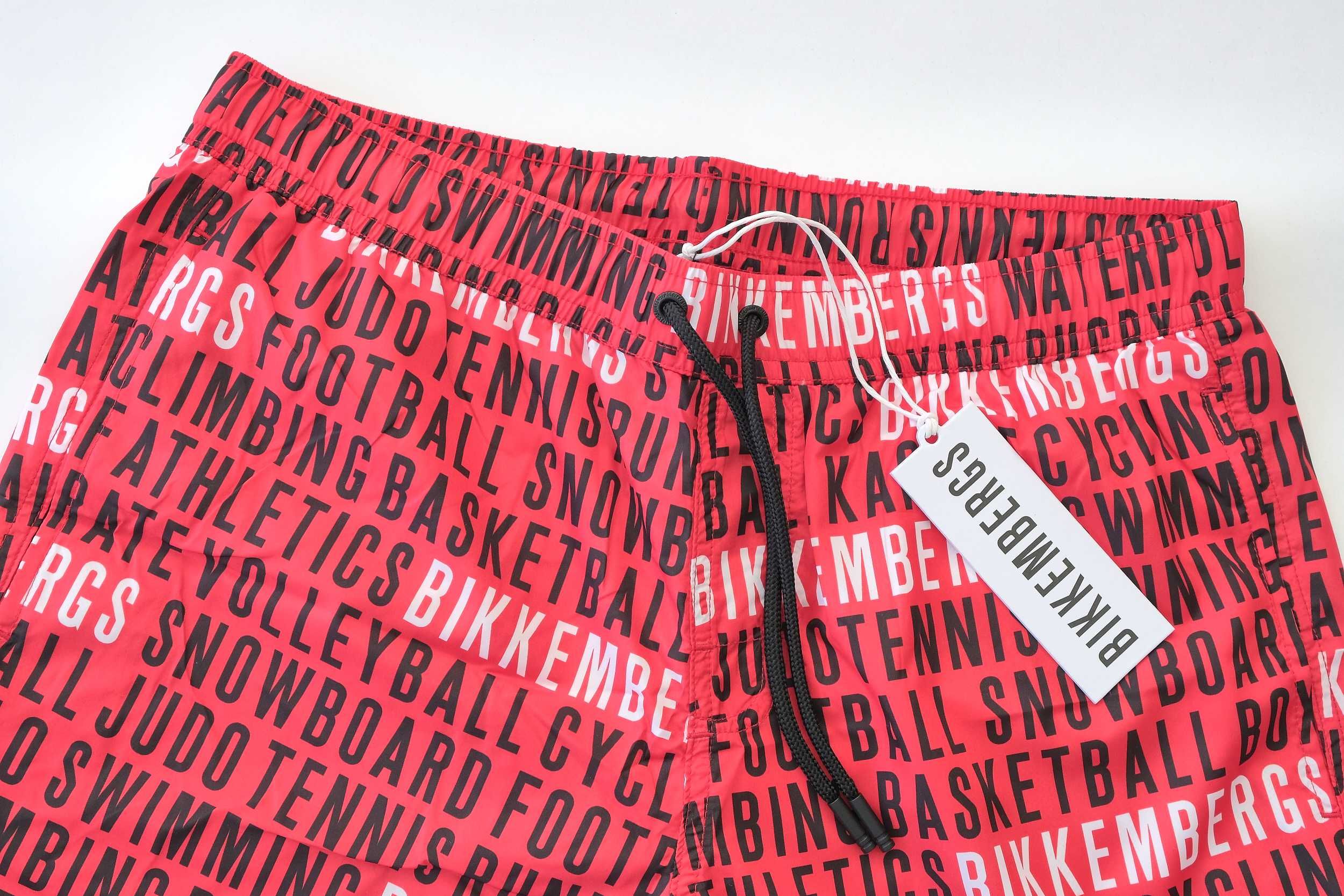 Промо BIKKEMBERGS-М размер-червени мъжки бански-къси панталони-шорти