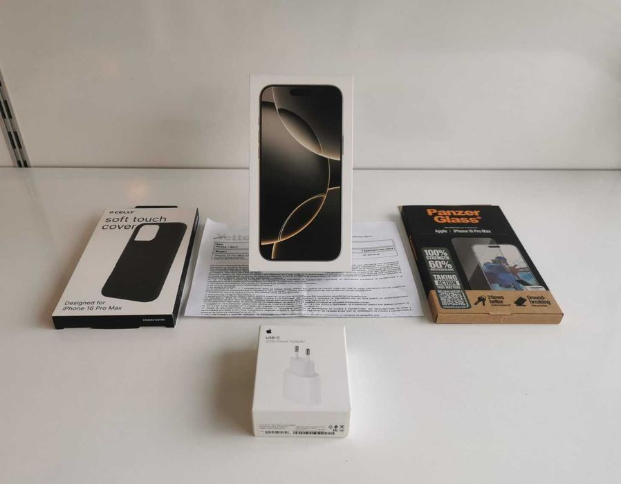 iPhone 16 Pro Max 512GB (запечатан 36м. гаранция,зарядно)