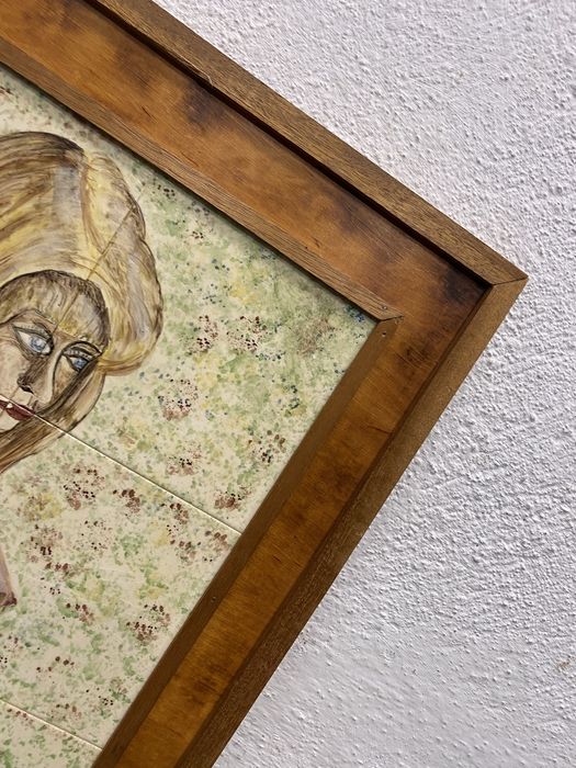 Френска керамична картина с подпис на художника 1979 г