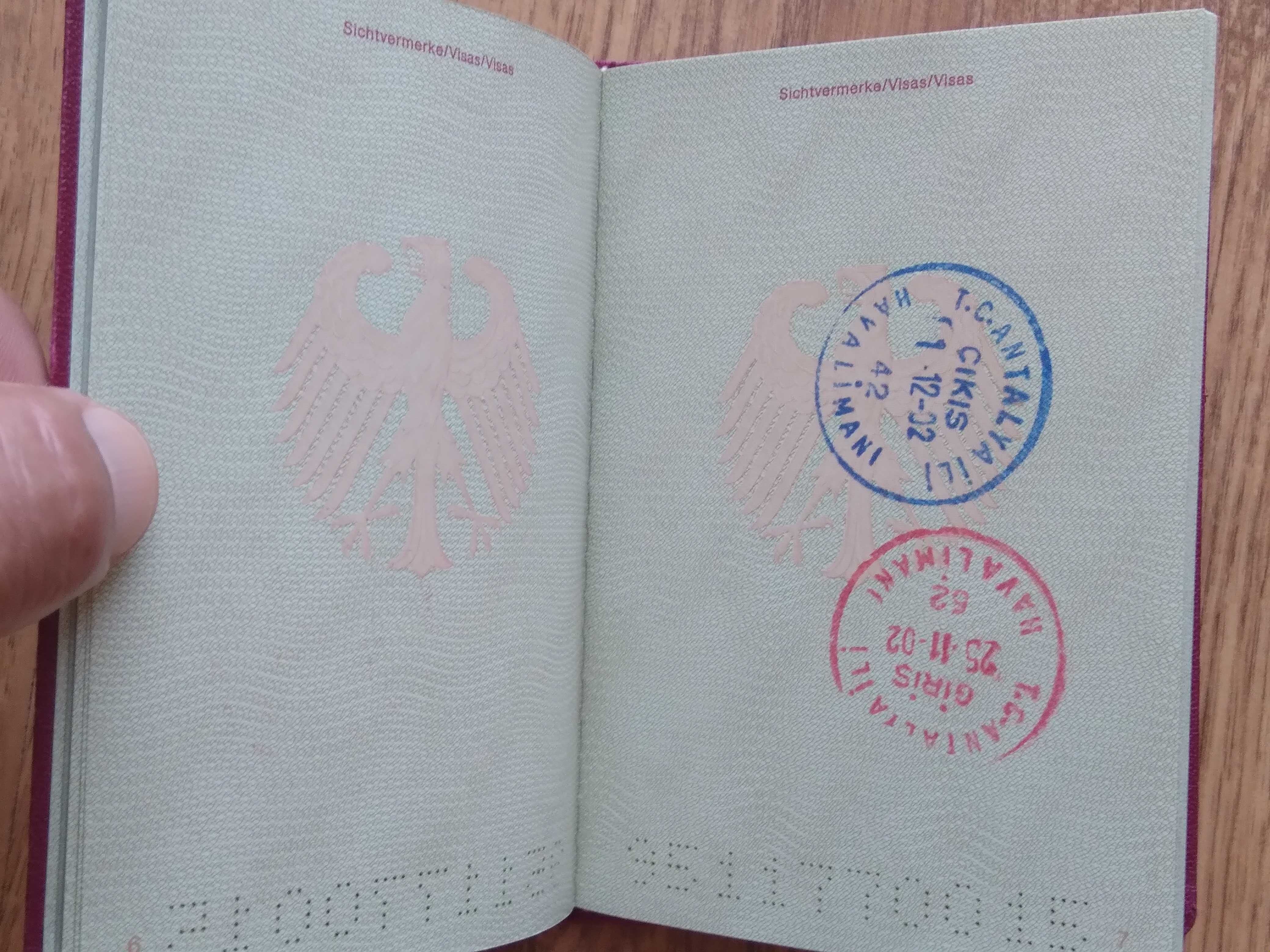 Pasaport turistic vechi Germania de colectie vintage