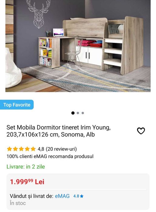 Vand Mobila camera copil,cumparata cu 10 luni in urma.