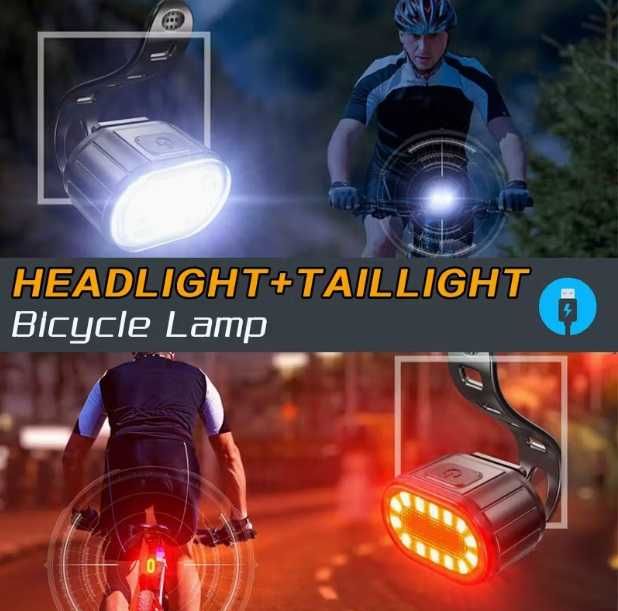 Комплект LED светлини за колело с USB зареждане